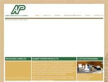 Tablet Screenshot of albertpaperproducts.com